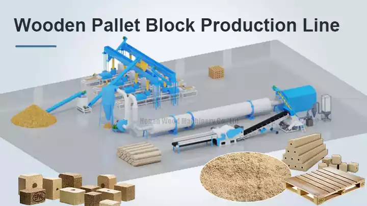 wood pallet block production line